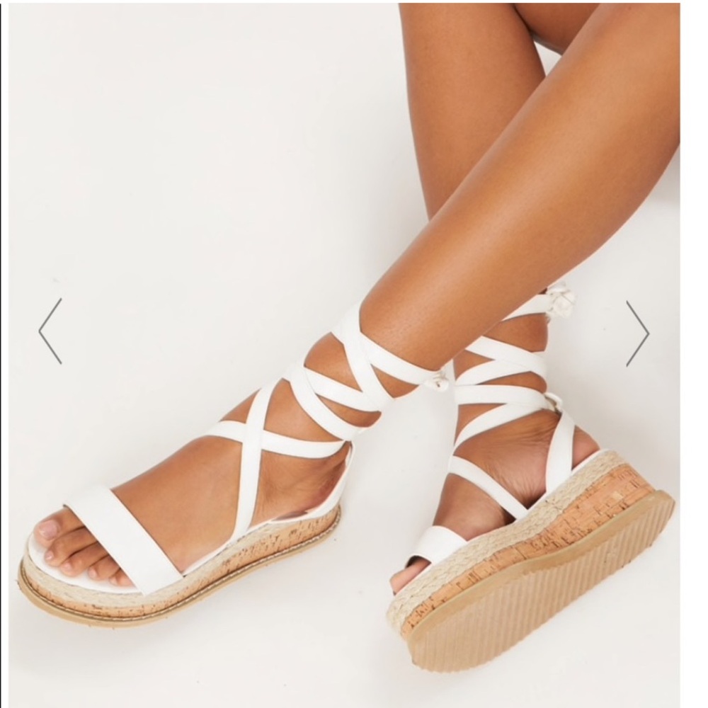 PrettyLittleThing Espadrille Flatform Sandals
